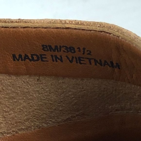 1.State Women's Size 8M Celvin Pewter Leather Open Toe Cutout Slip On Flats - Picture 11 of 11